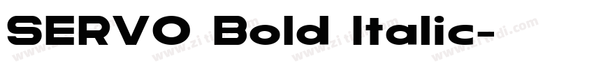 SERVO Bold Italic字体转换